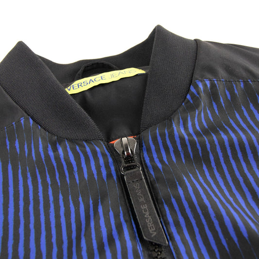 Versace Jeans Back Logo Bomber Jacket Black/blue