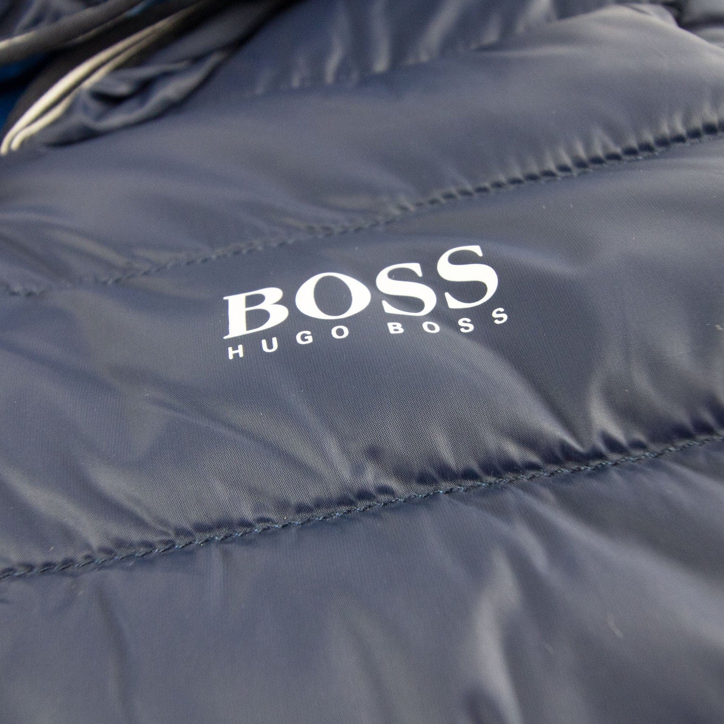 Hugo Boss Small Logo Puffer Jacket Navy Blue