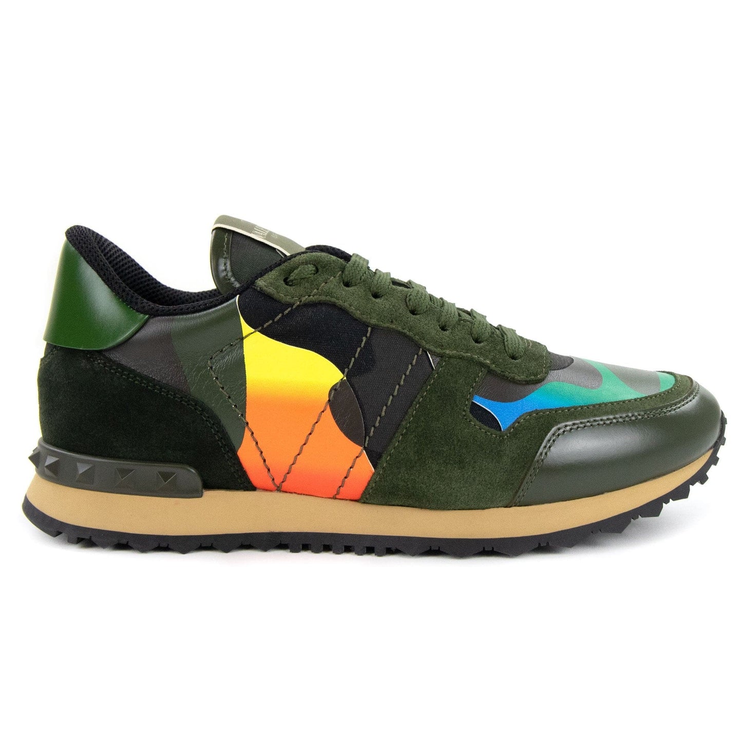 Valentino Camouflage Rockrunner Sneaker Olive Oal