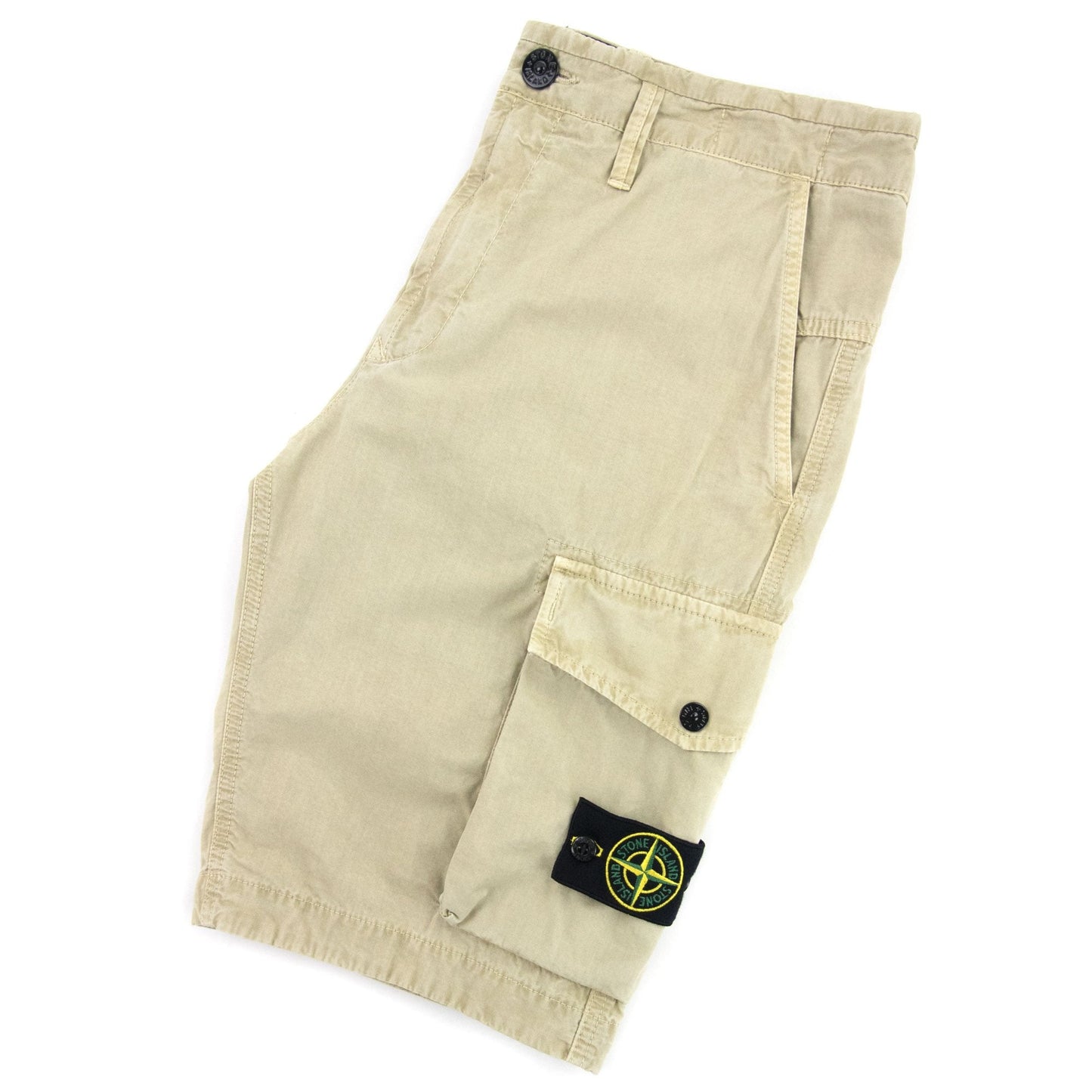 Stone Island Utility Pocket Cargo Bermuda Shorts Beige V0195