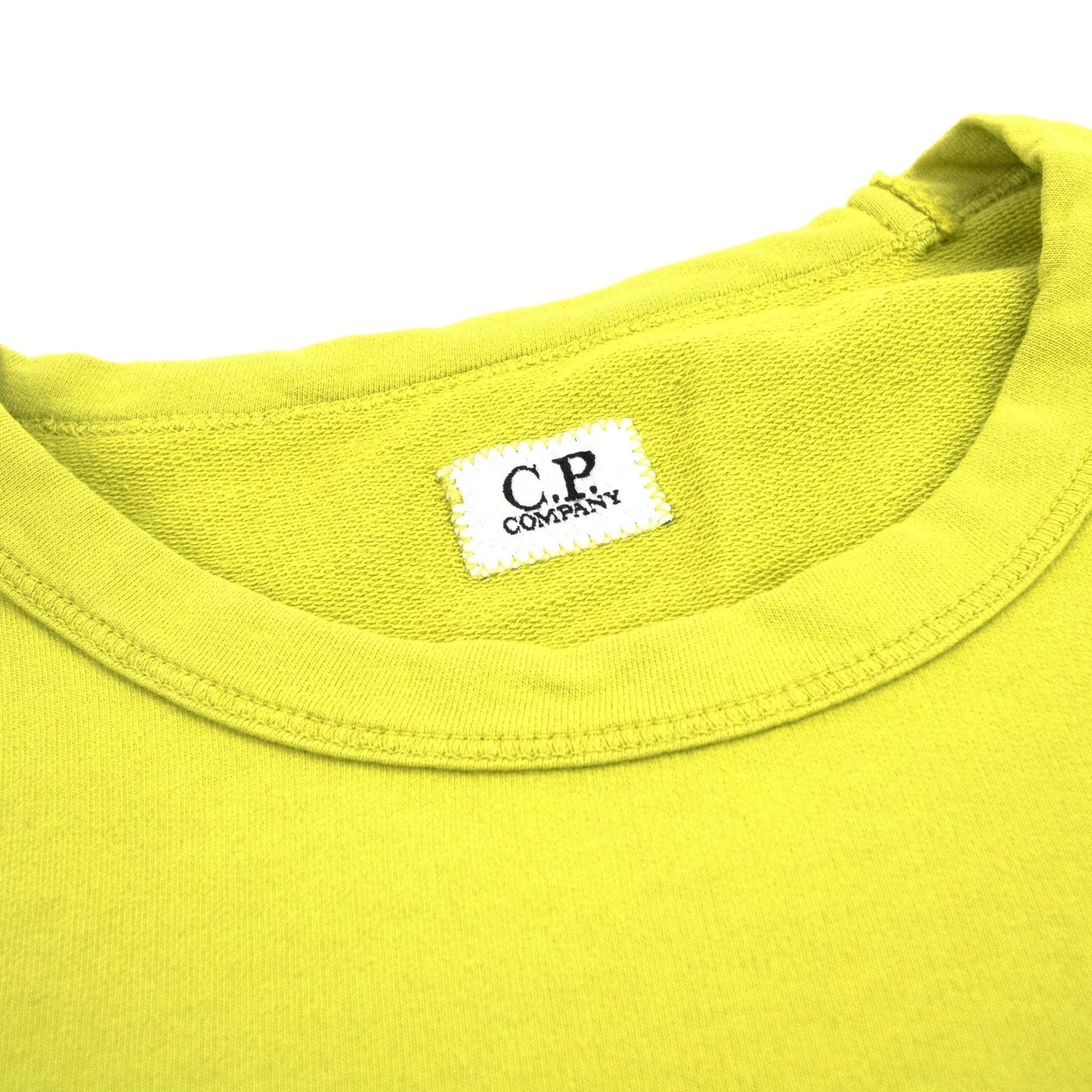 Cp Company Light Fleece Lens Crew Sweatshirt Mustard 328