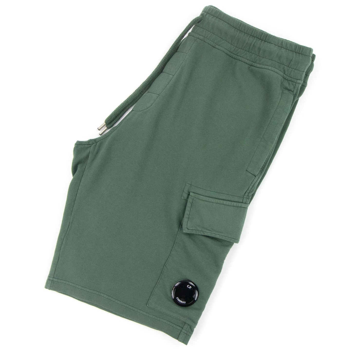 Cp Company Lens Sweat Shorts Green 668
