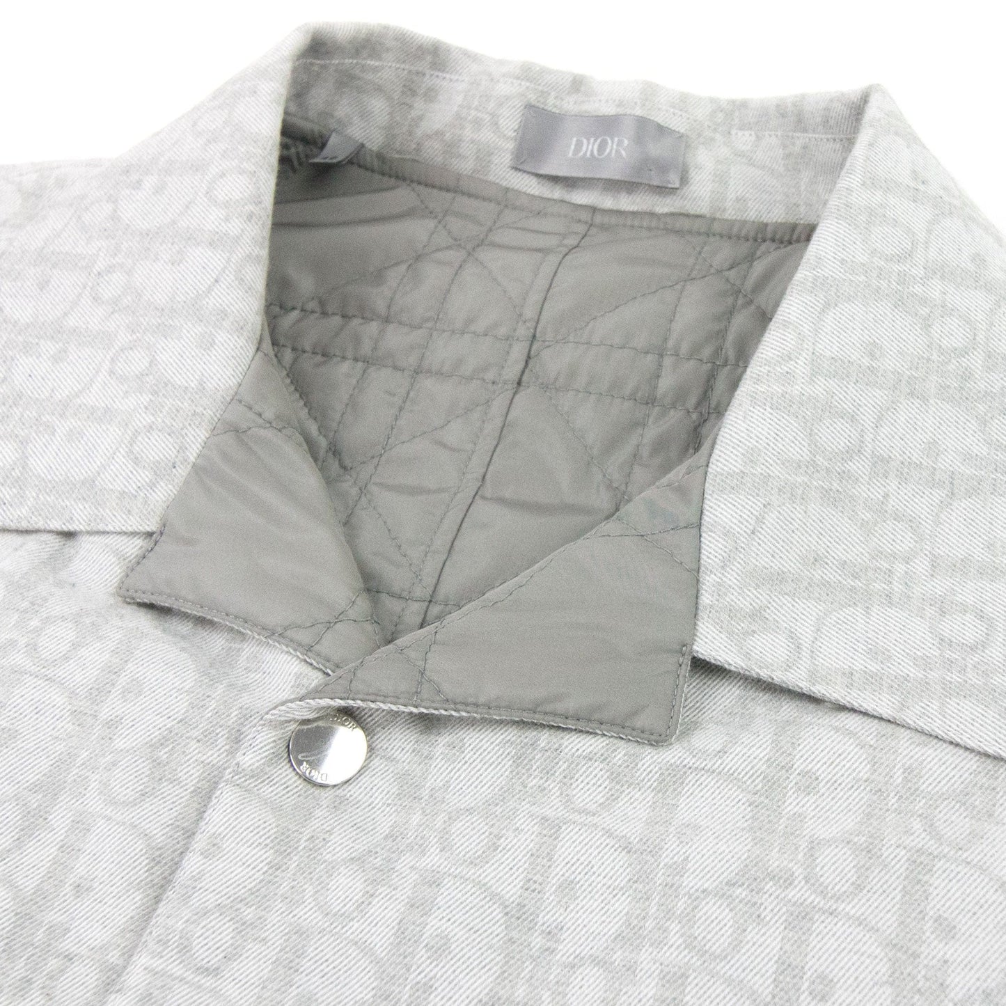 Christian Dior Dior Oblique Jacquard Overshirt Light Grey