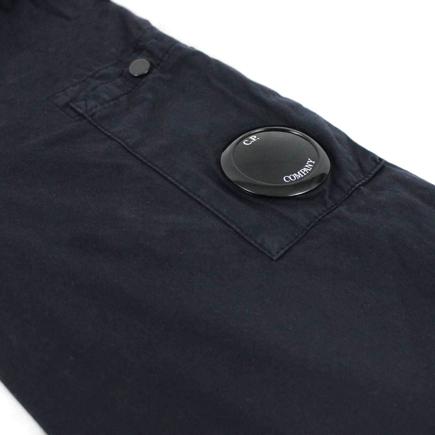 Cp Company Garment Dyed Emerize Zipped Lens Shirt Navy 888