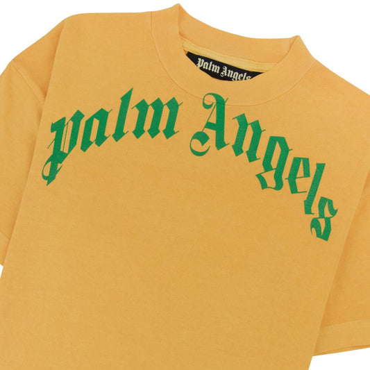 Palm Angels Curved Logo Tee Yellow