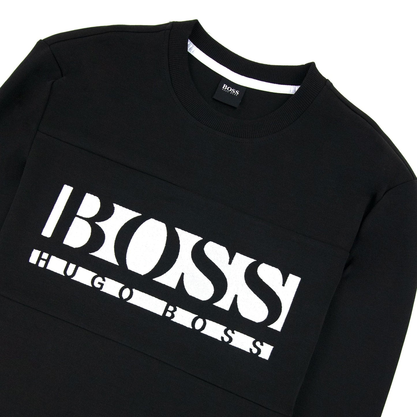 Hugo Boss Block Logo Crewneck Sweatshirt Black 001