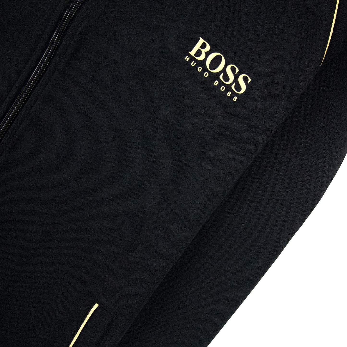 Hugo Boss Metallic Accents Loungwear Jacket Black 001