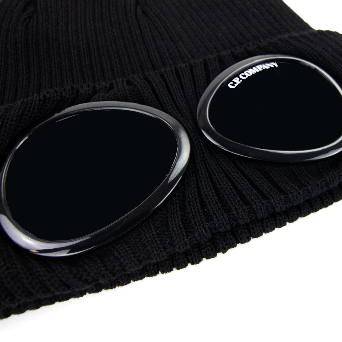Cp Company Knit Goggle Beanie Black 999