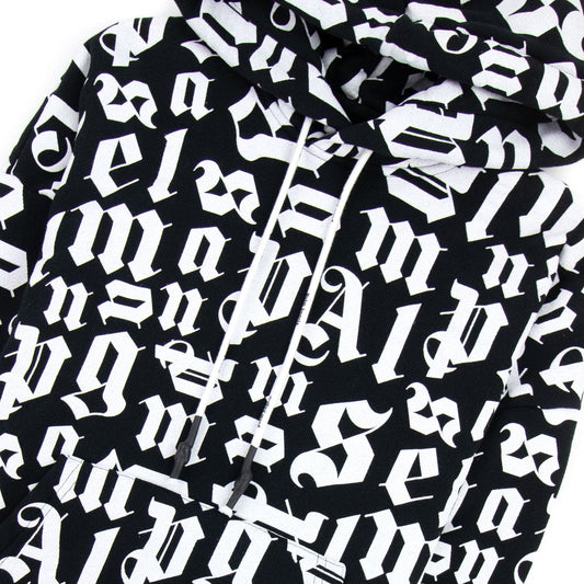 Palm Angels Broken Monogram Hoody Black