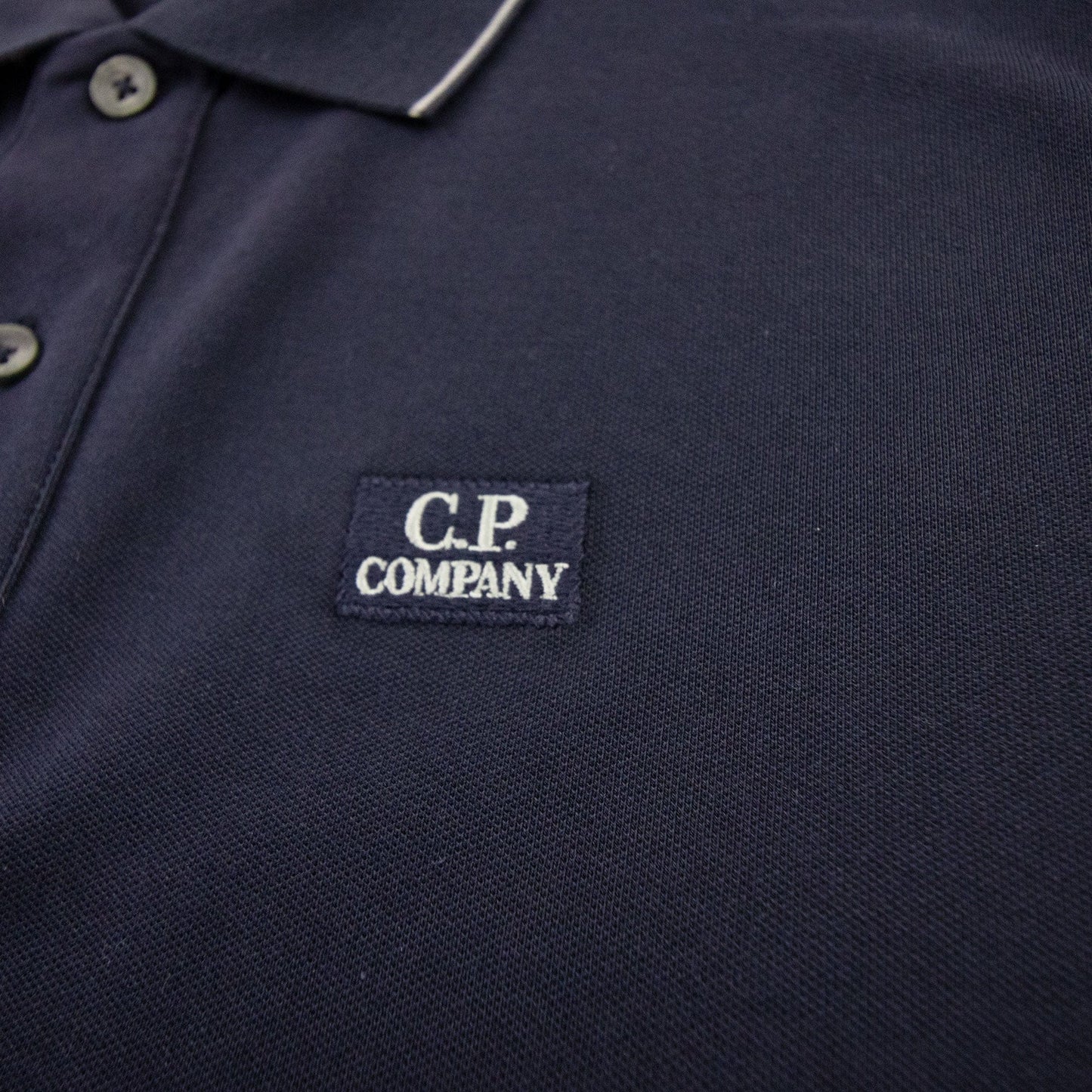 Cp Company Polo Long Sleeve Stretch Piquet Navy 888