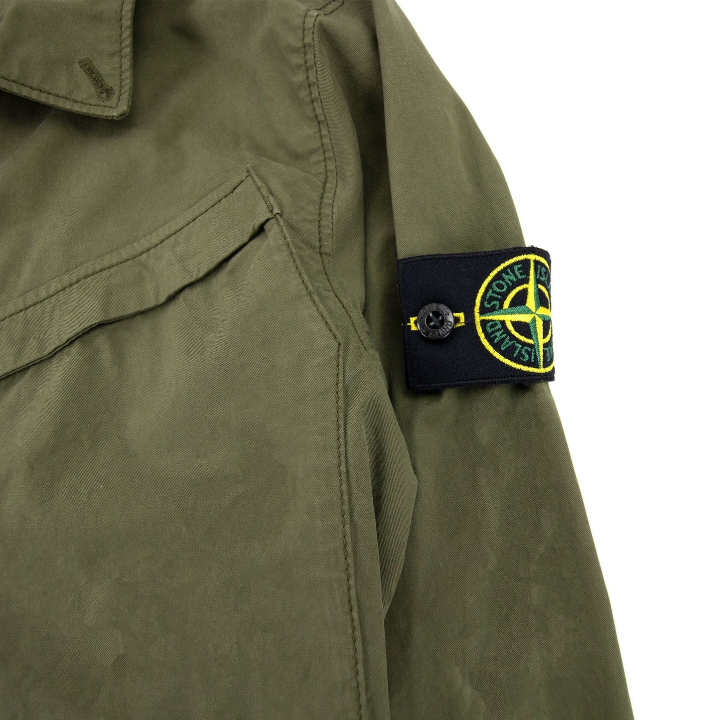 Stone Island Double Front Pocket Overshirt Khaki V0058