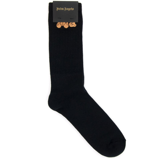 Palm Angels Bear Logo Socks Black/brown