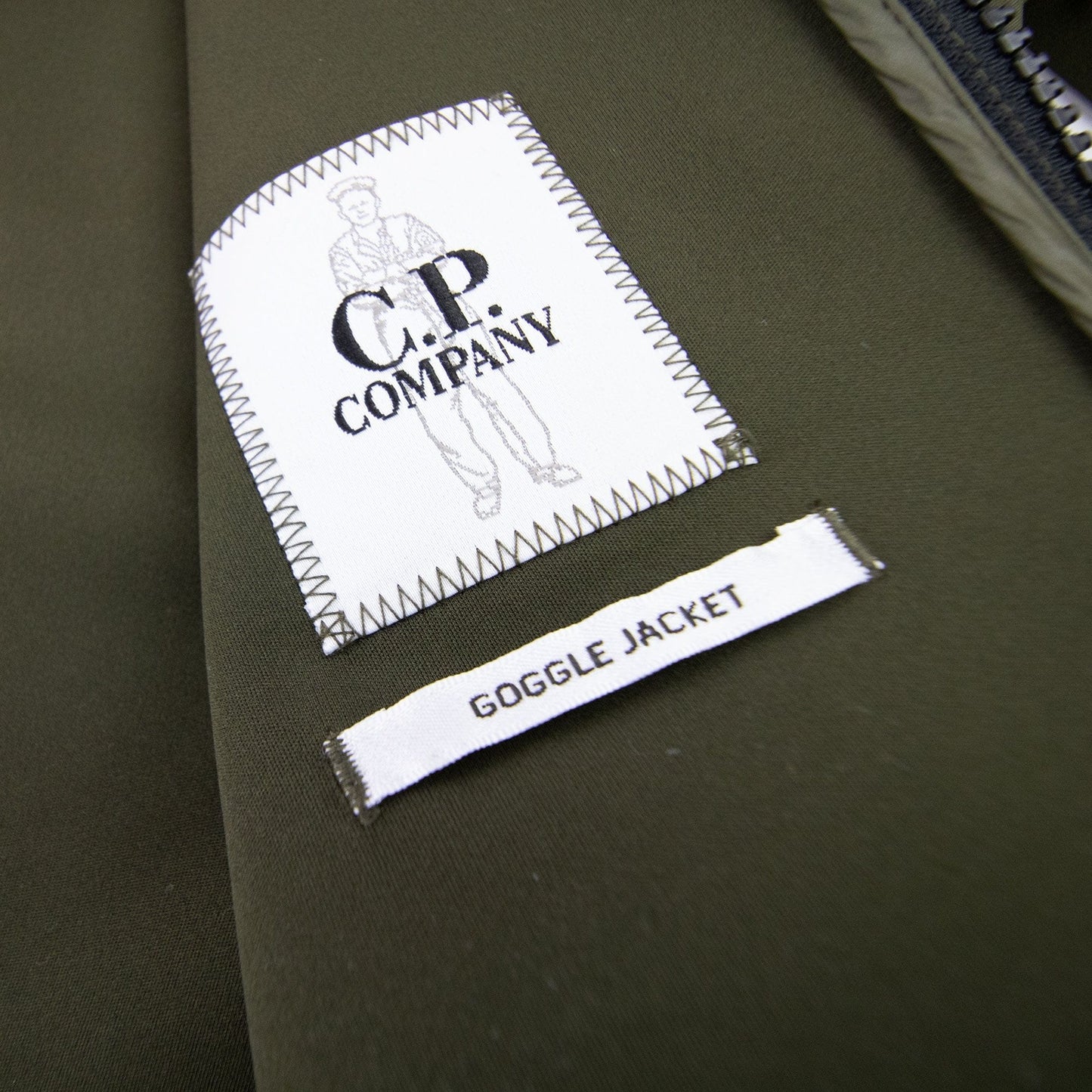 CP Company Soft Shell-r Medium Goggle Jacket Olive Green 683