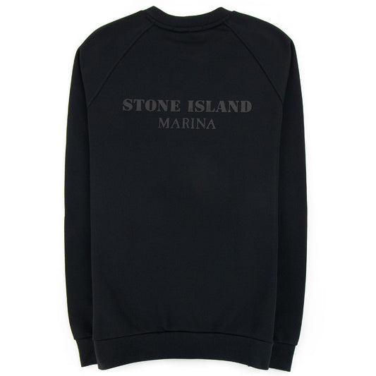 Stone Island Marina Yarn Fleece Crewneck Sweatshirt Black V0029