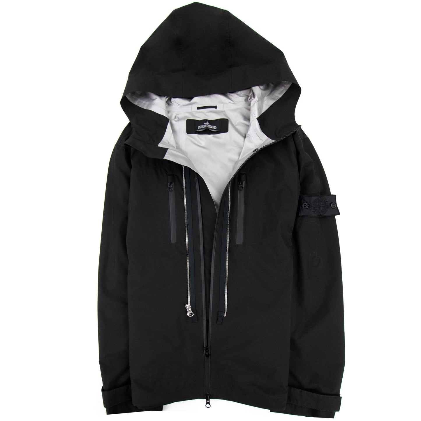 Stone Island 40501 Twin Zip Shell Jacket Black V0029