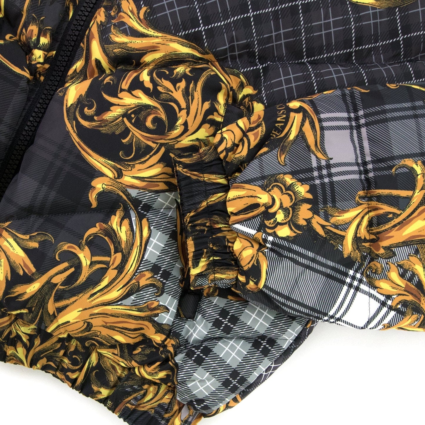 Versace Jeans Couture Baroque Reversible Padded Jacket Black
