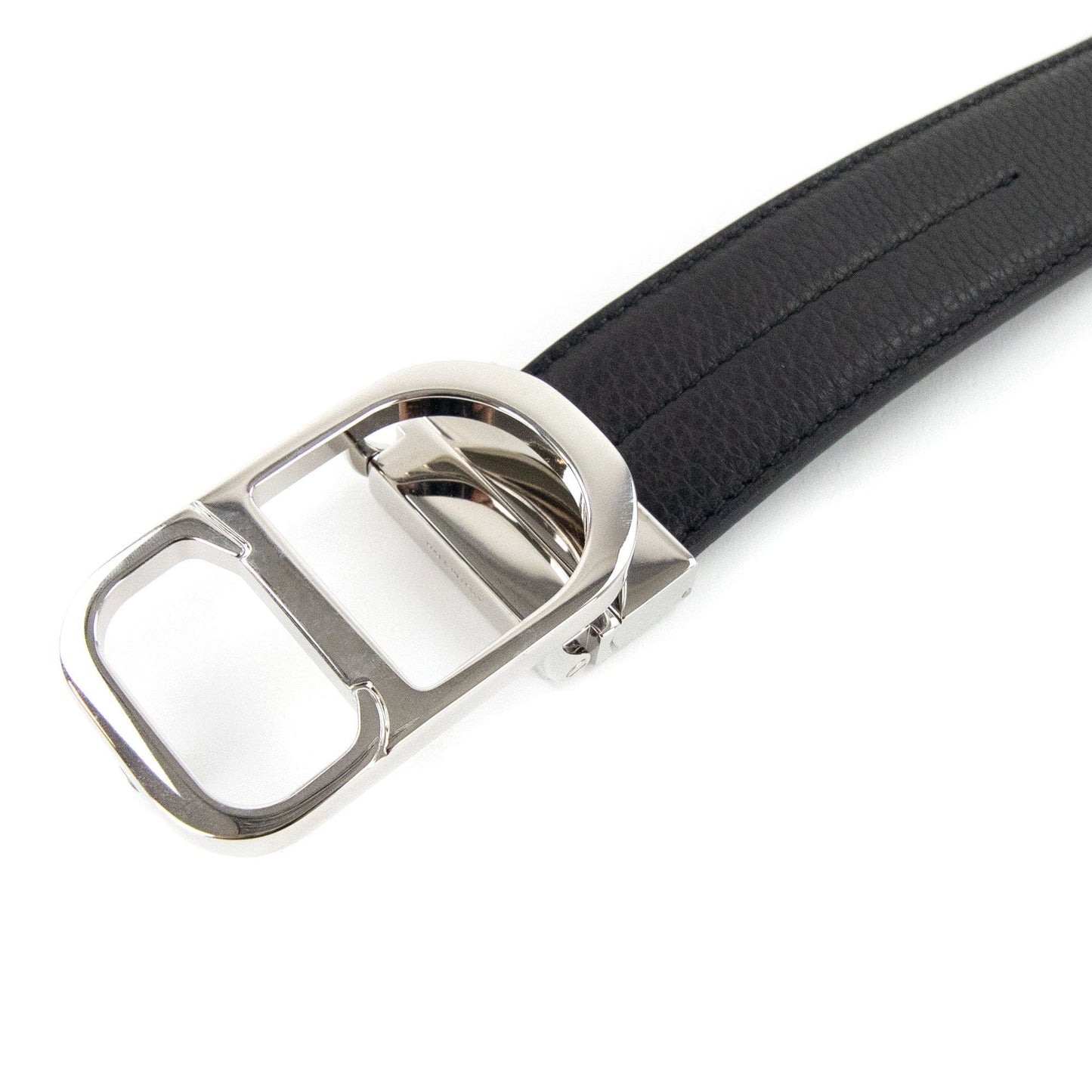 Christian Dior Cd Icon Silver 35mm Belt Black/Blue