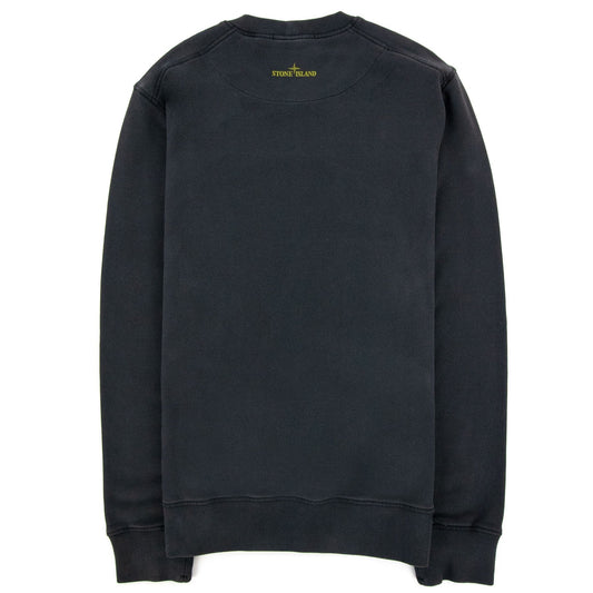 Stone Island 63086 Brushed Cotton Fleecelenticular One Print Dark Grey V0065
