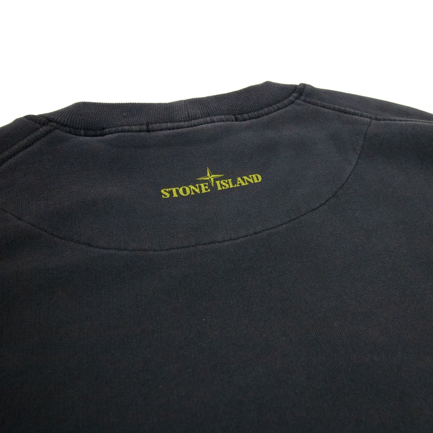 Stone Island 63086 Brushed Cotton Fleecelenticular One Print Dark Grey V0065