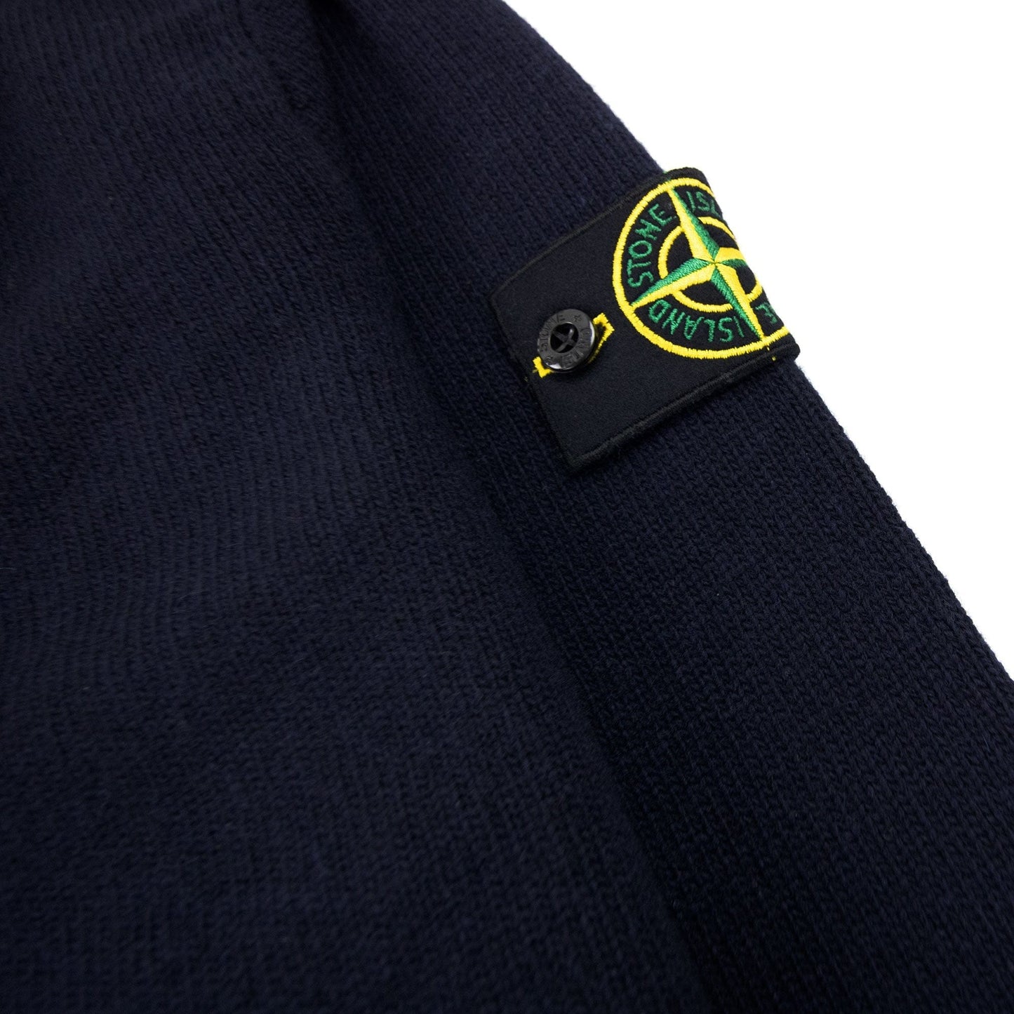 Stone Island 546a3 Knitted Patch Hoody Navy Blue V0020