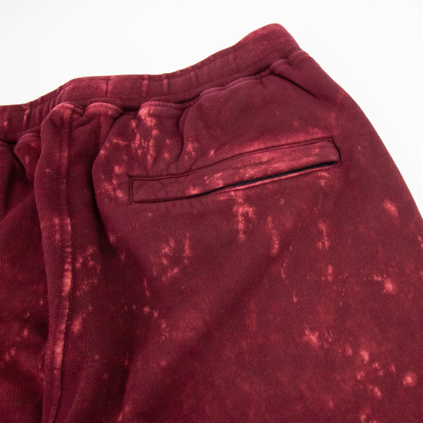 Stone Island 61438 Cotton Fleece + Off-dye Ovd Treatment Track Pant Burgundy V0012