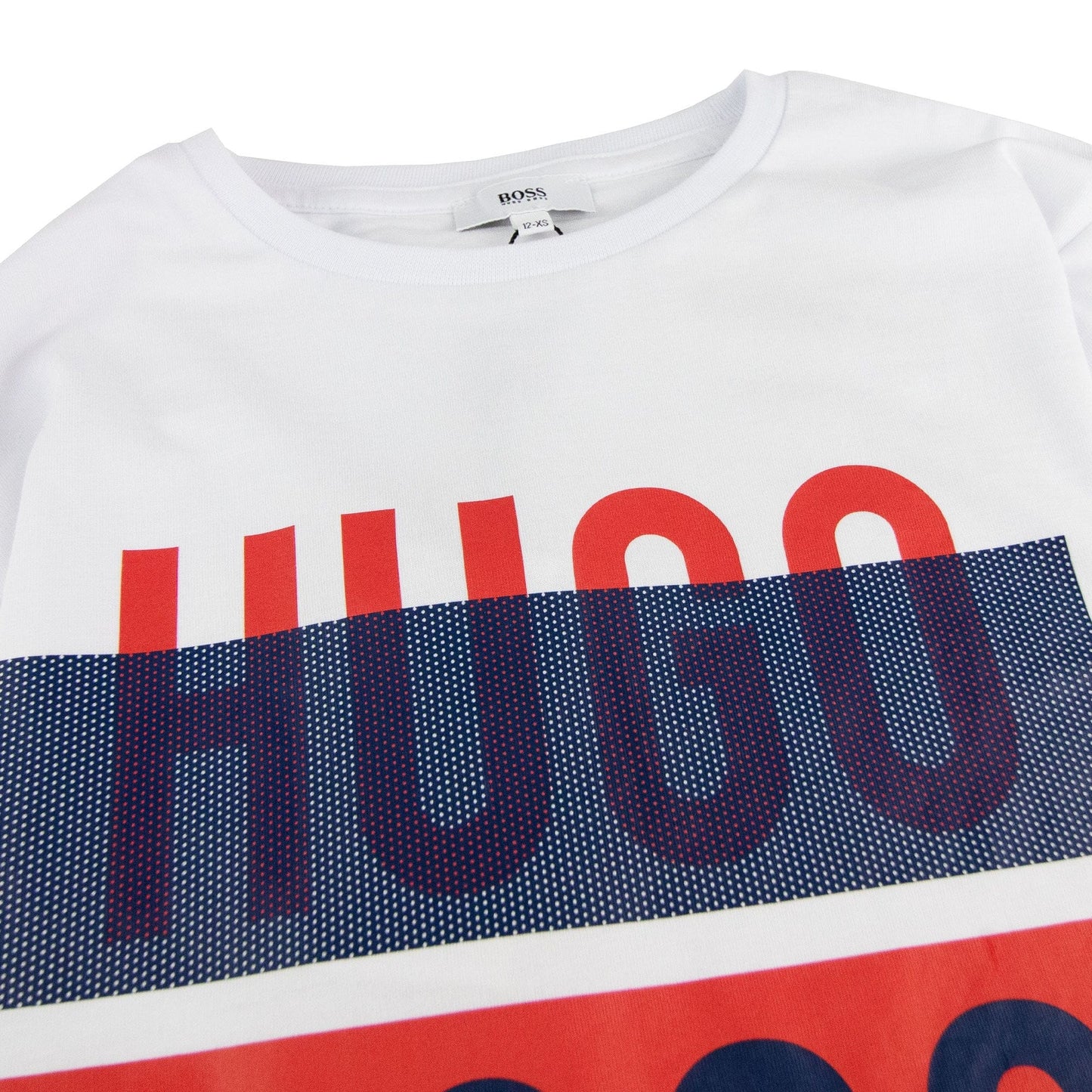 Hugo Boss Kids Printed Logo L/s T Shirt White