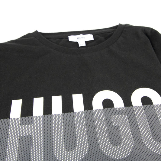 Hugo Boss Kids Printed Logo L/s T Shirt Black