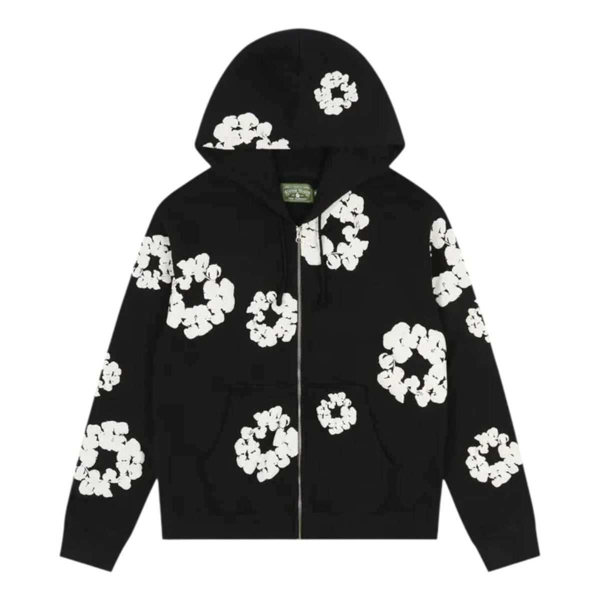 Denim Tears Cotton Wreath Zip Hoodie 'Black' SS25TZH11412036