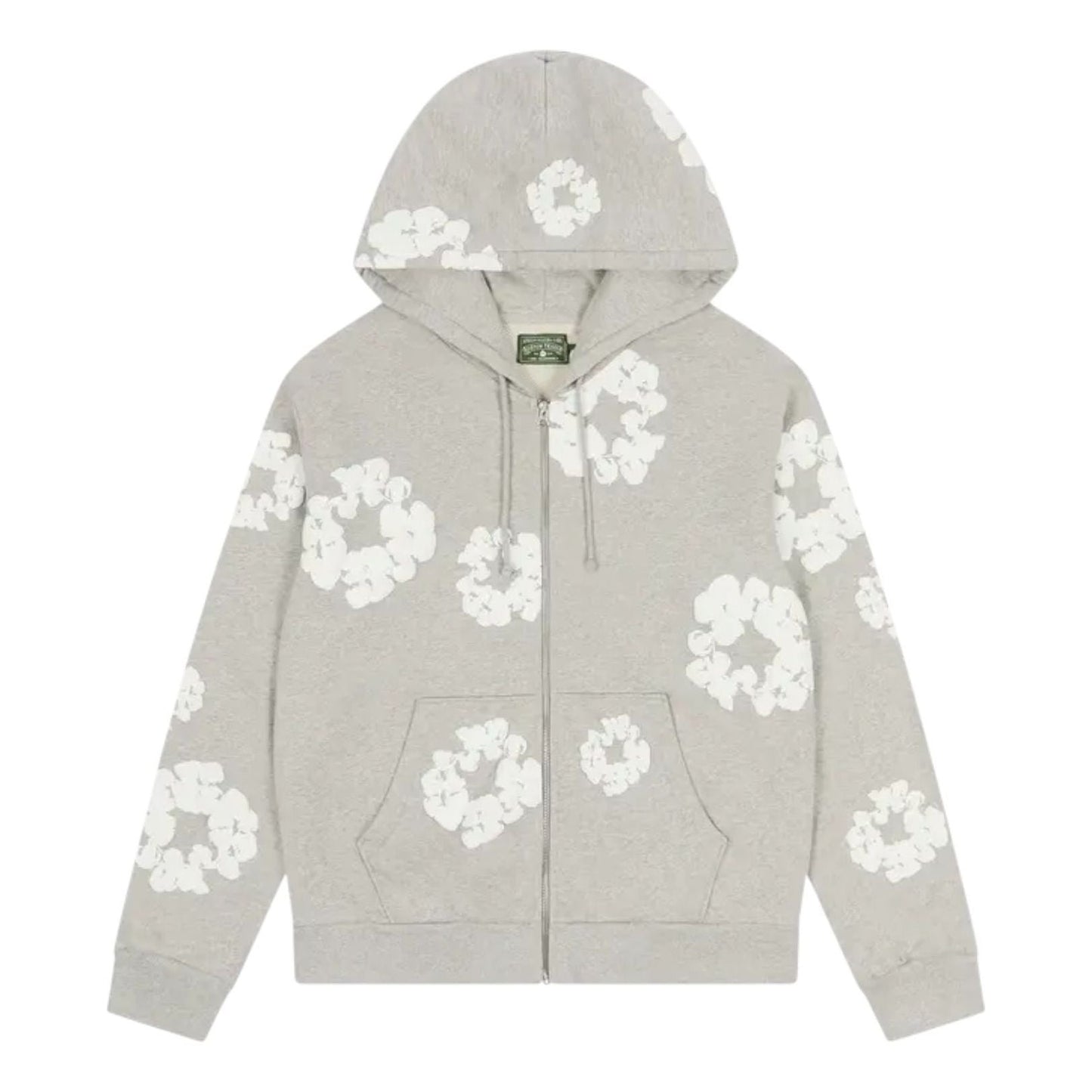 Denim Tears Cotton Wreath Zip Hoodie 'Grey' SS25TZH11412037