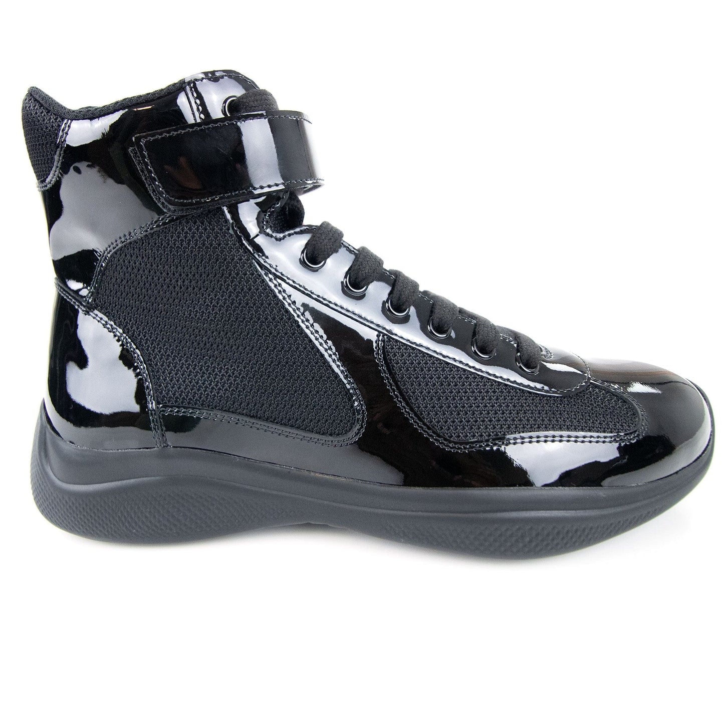 Prada America's Cup Bike High Top Sneaker Boot Nero
