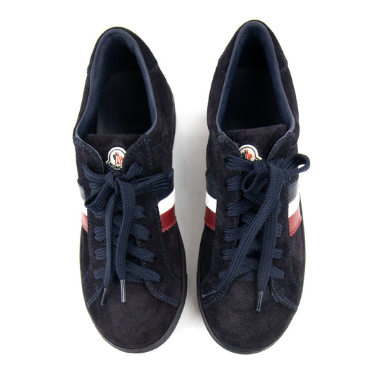 Moncler Junior Monaco Stripe Low Trainers Navy 778
