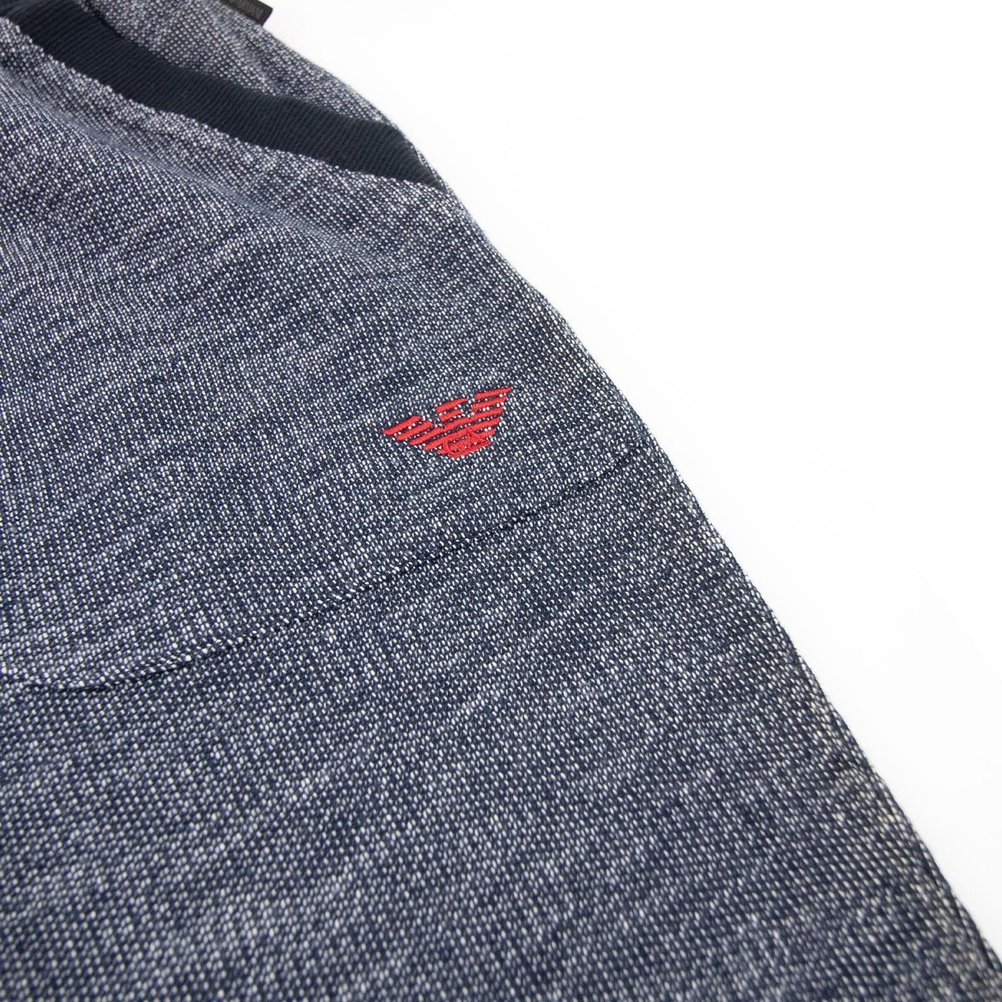 Emporio Armani Embroidered Logo Track Pants Blue Marl