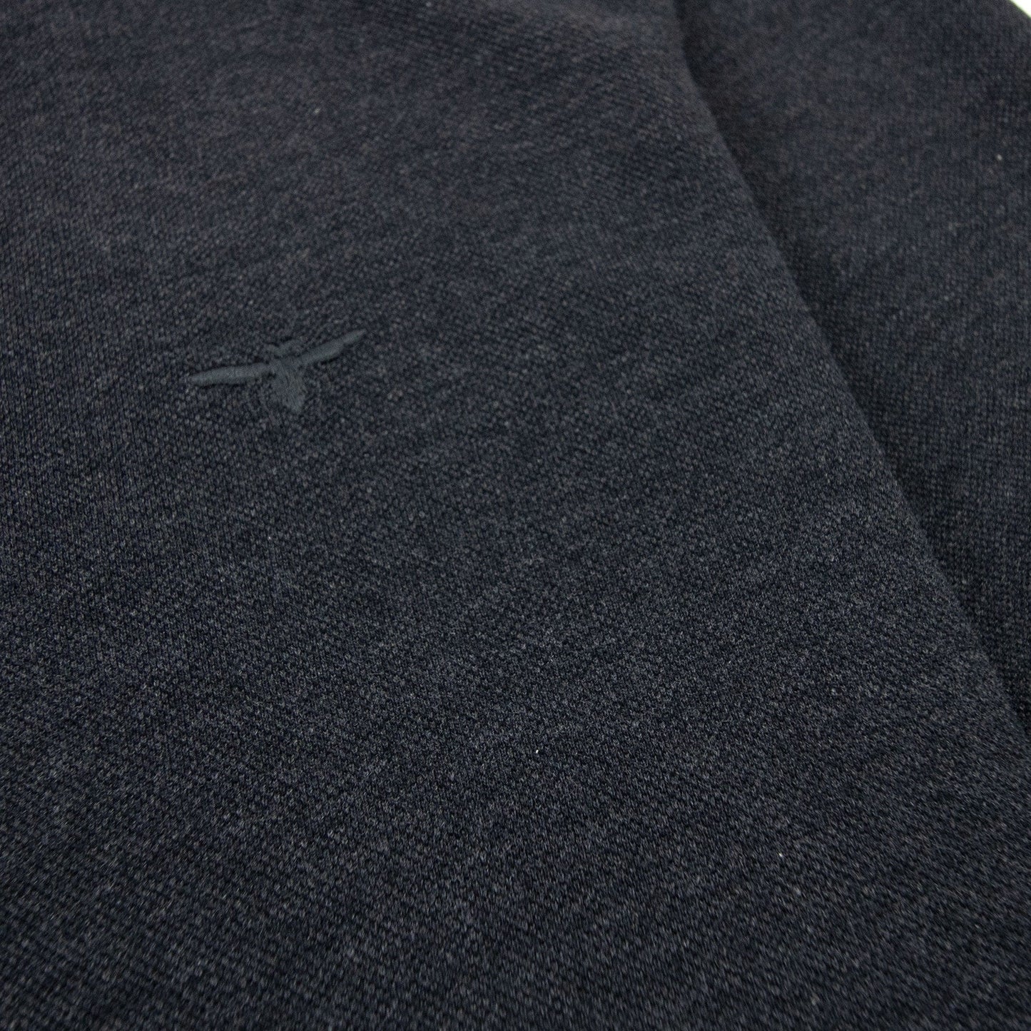 Christian Dior Bee Embroidery L/s Polo Dark Grey
