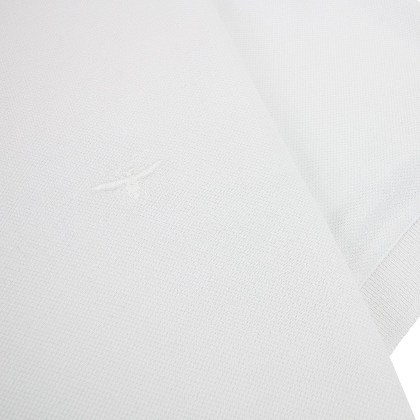 Christian Dior Bee Embroidery Two Tone Collar S/s White