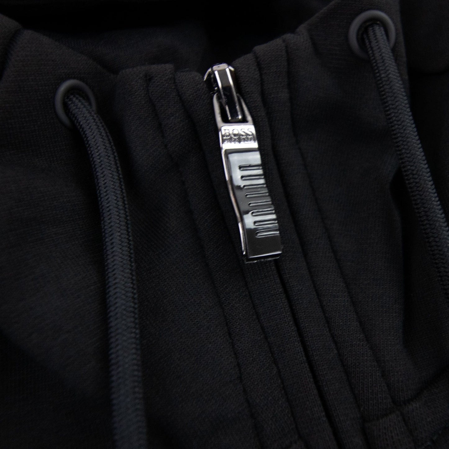 Hugo Boss Saggy 1 Logo Zip Up Sweatshirt Black 001