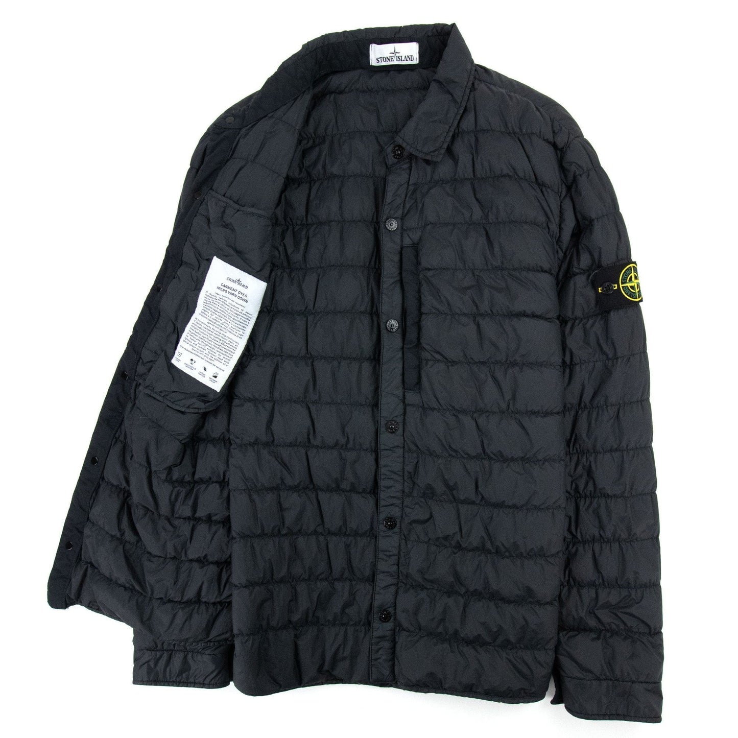 Stone Island Garment Dyed Packable Micro Down Jacket Black V0029