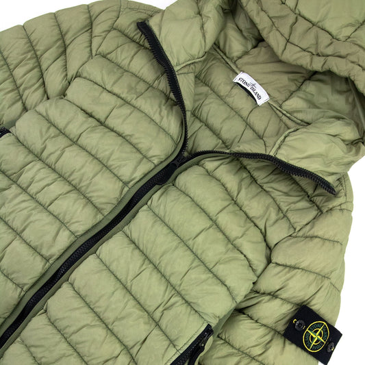 Stone Island Lightweight Down Puffa Jacket Green V0055