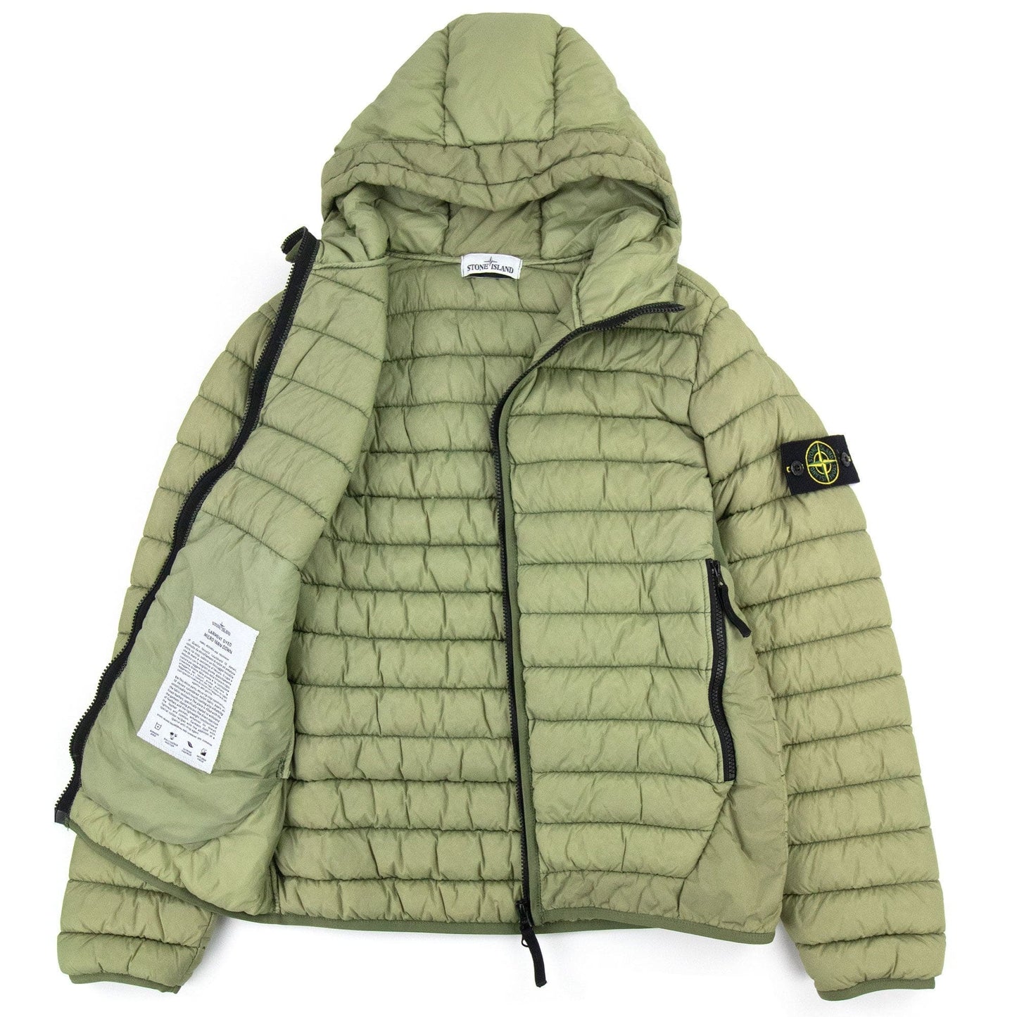 Stone Island Lightweight Down Puffa Jacket Green V0055