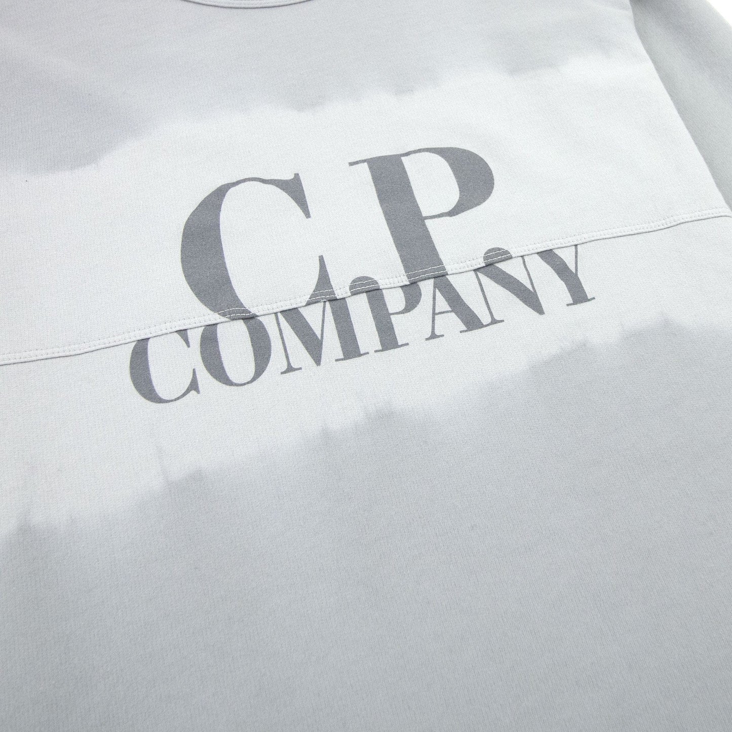 CP Company Light Fleece Tie-dye Logo Sweatshirt Griffin Grey 937