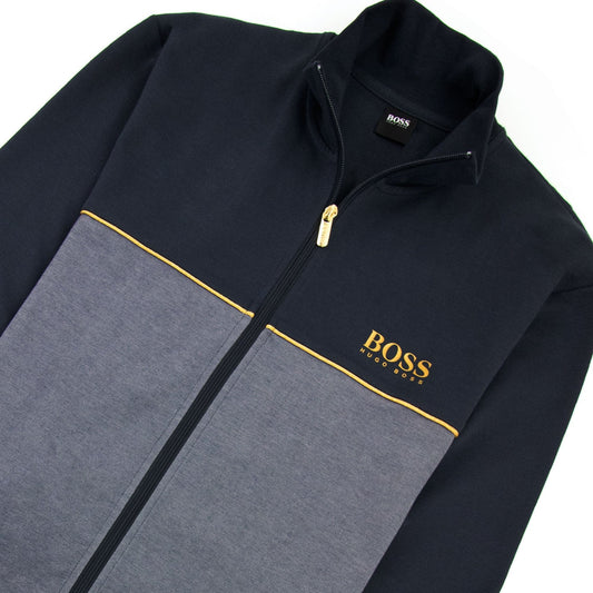 Hugo Boss Metalic Logo Tracksuit Jacket Dark Navy 403
