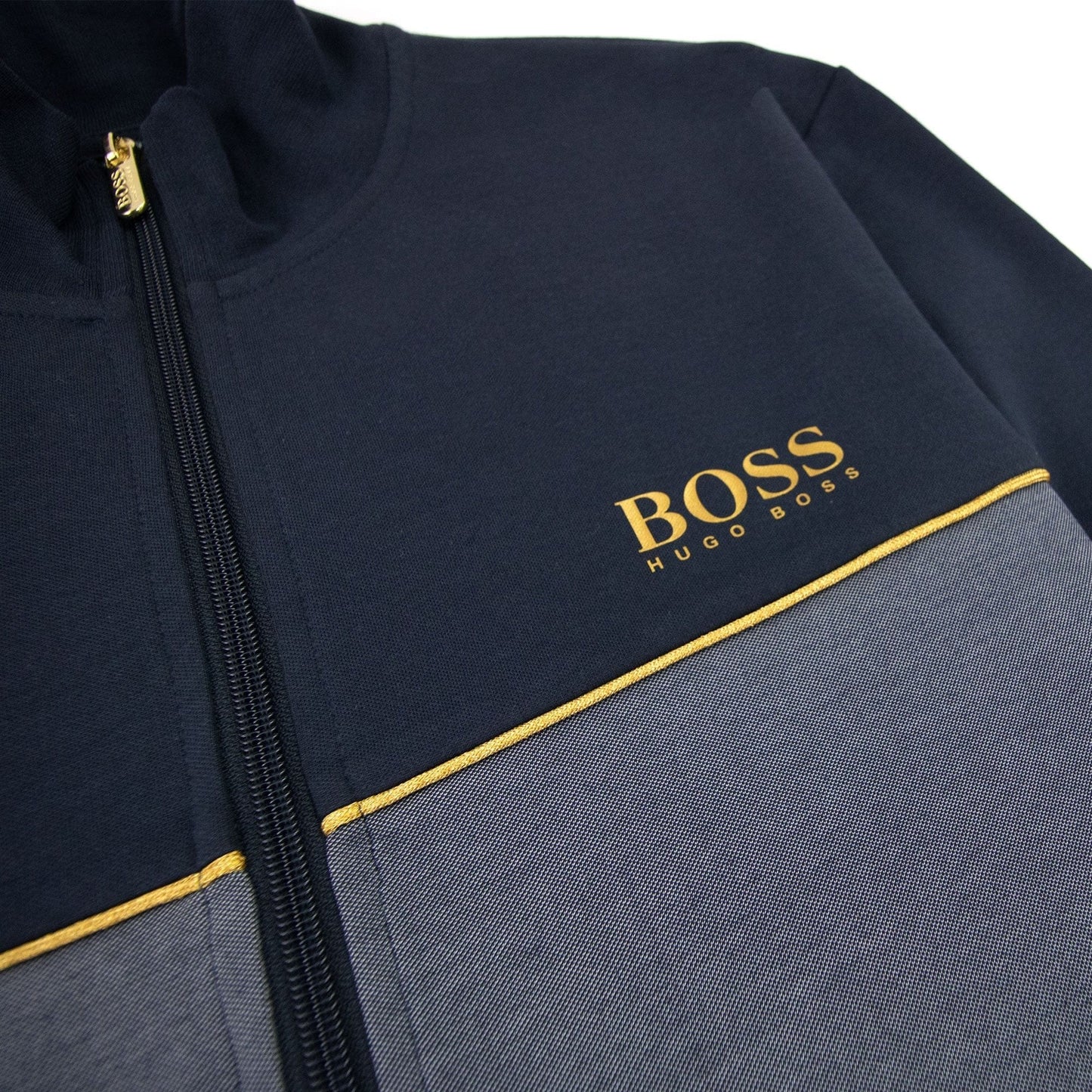 Hugo Boss Metalic Logo Tracksuit Jacket Dark Navy 403