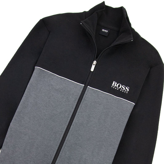 Hugo Boss Metalic Logo Tracksuit Jacket Black 001