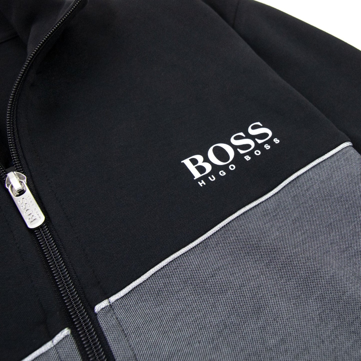 Hugo Boss Metalic Logo Tracksuit Jacket Black 001