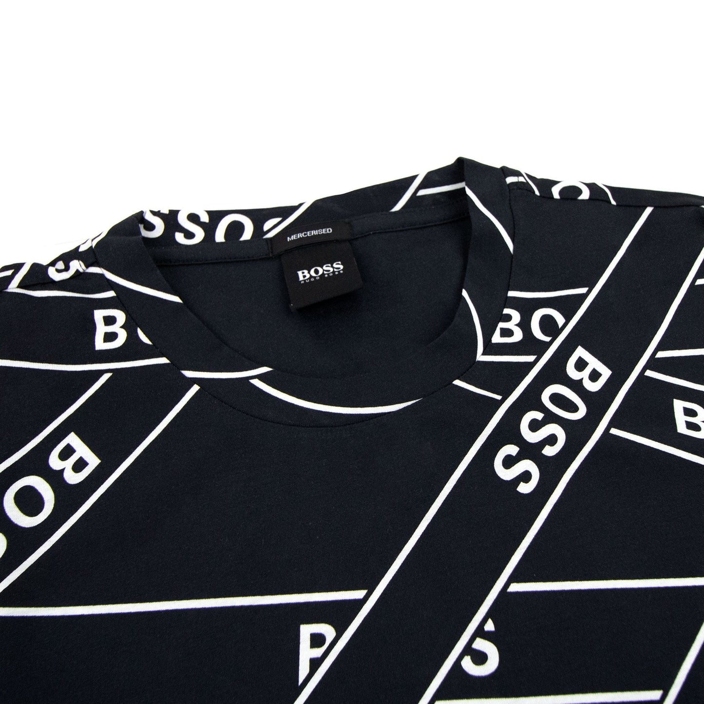 Hugo Boss Tiburt Artwork Logo T Shirt Black 003