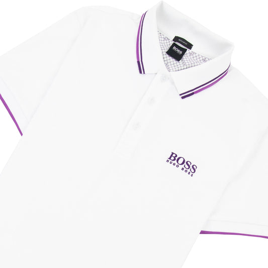 Hugo Boss Paddy Pro Golf Polo Shirt White 105