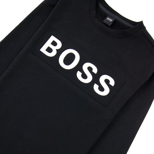 Hugo Boss Salbo 1 Printed Logo Sweatshirt Black 001
