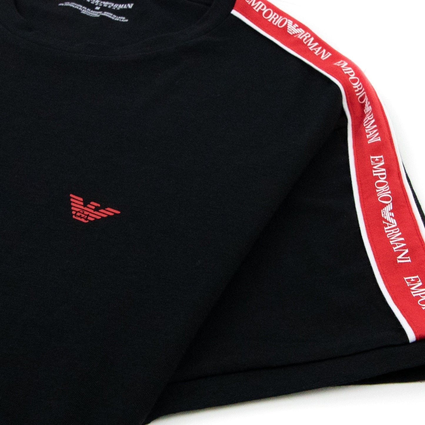 Emporio Armani Core Logo Band Regular Fit T Shirt Black