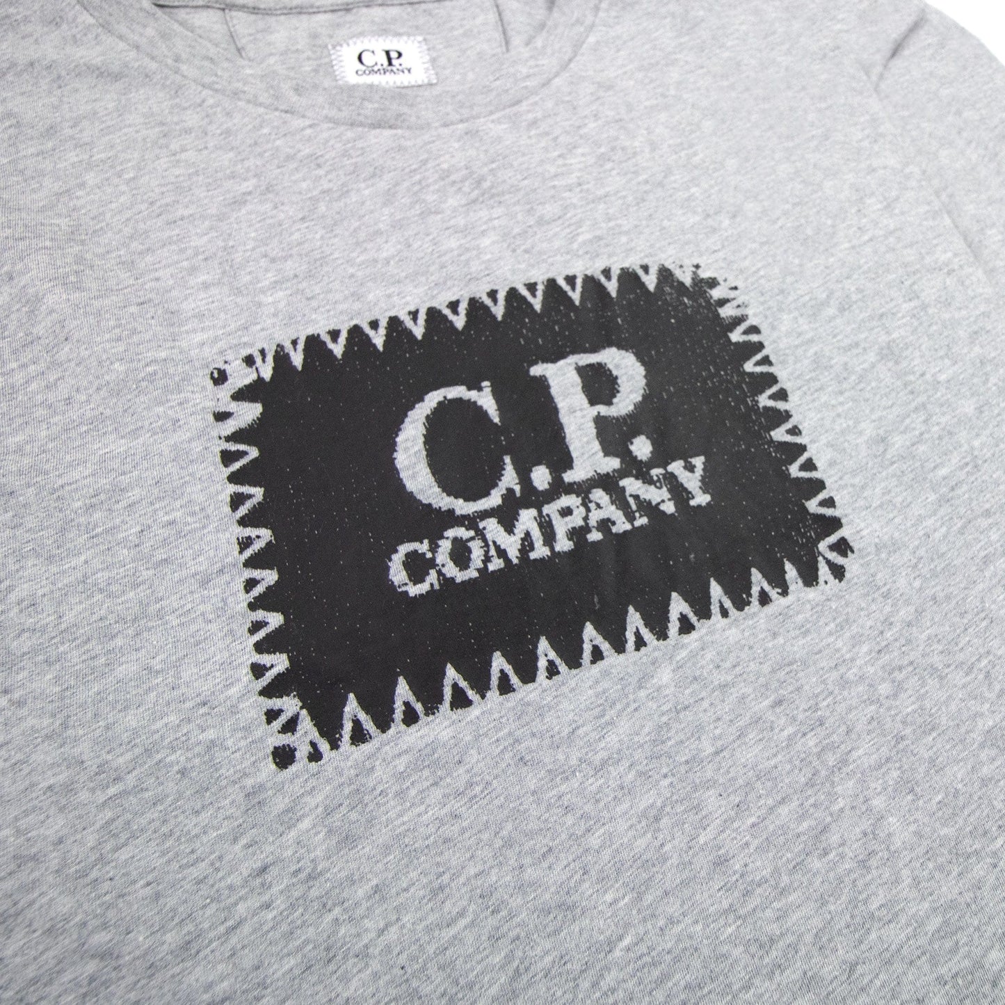 Cp Company Patch Logo T-shirt Grey Black