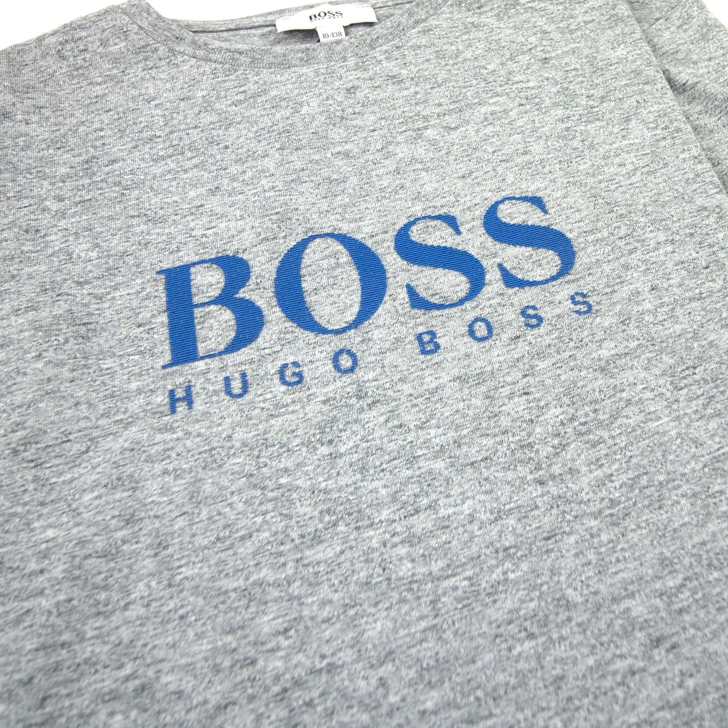 Hugo Boss Kids Ls Top Boss Sign Chest Grey Marl