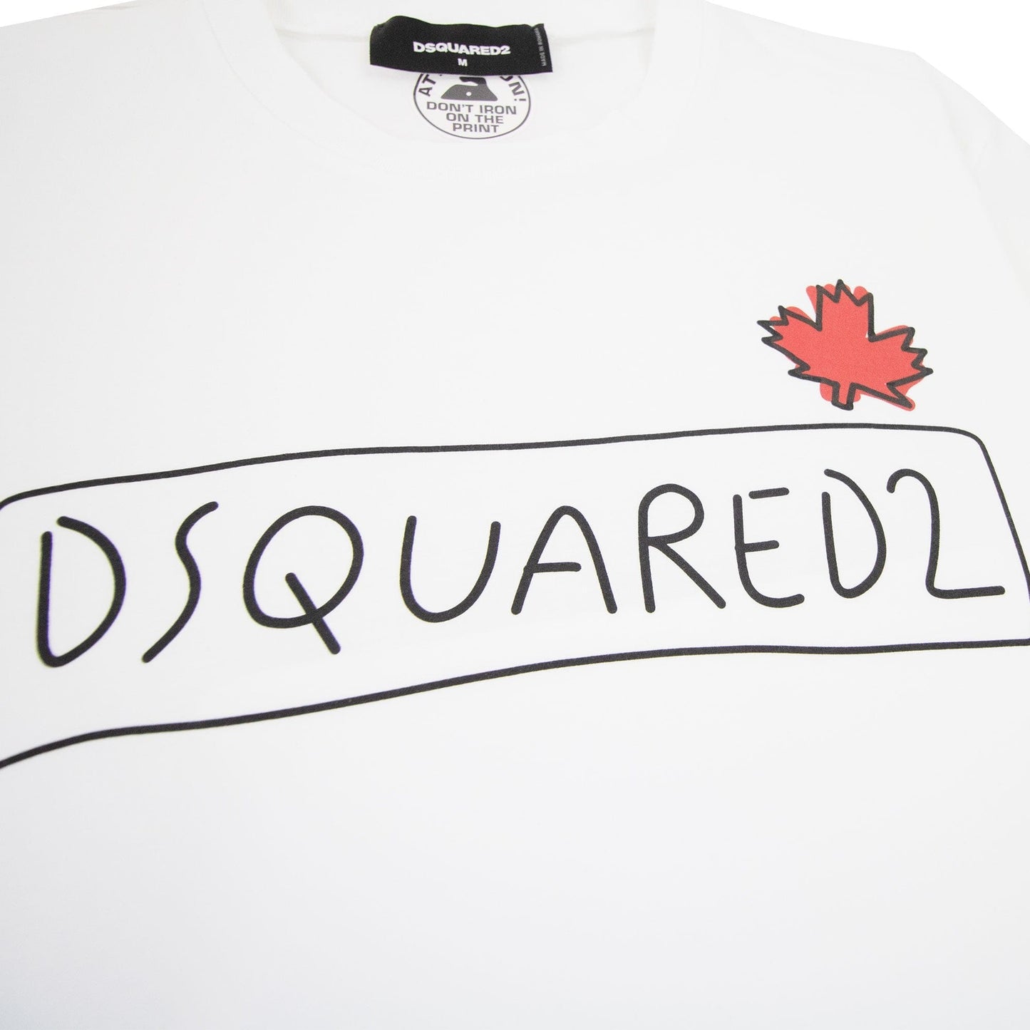 Dsquared2 Logo Super Crew T Shirt White 100